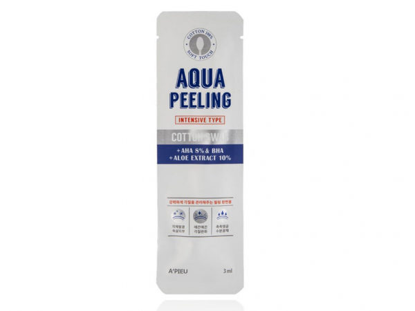 Ватная палочка для пилинга `A`PIEU` AQUA PEELING c 8% AHA и BHA-кислотами и экстрактом алоэ вера (интенсивного действия) 3 мл